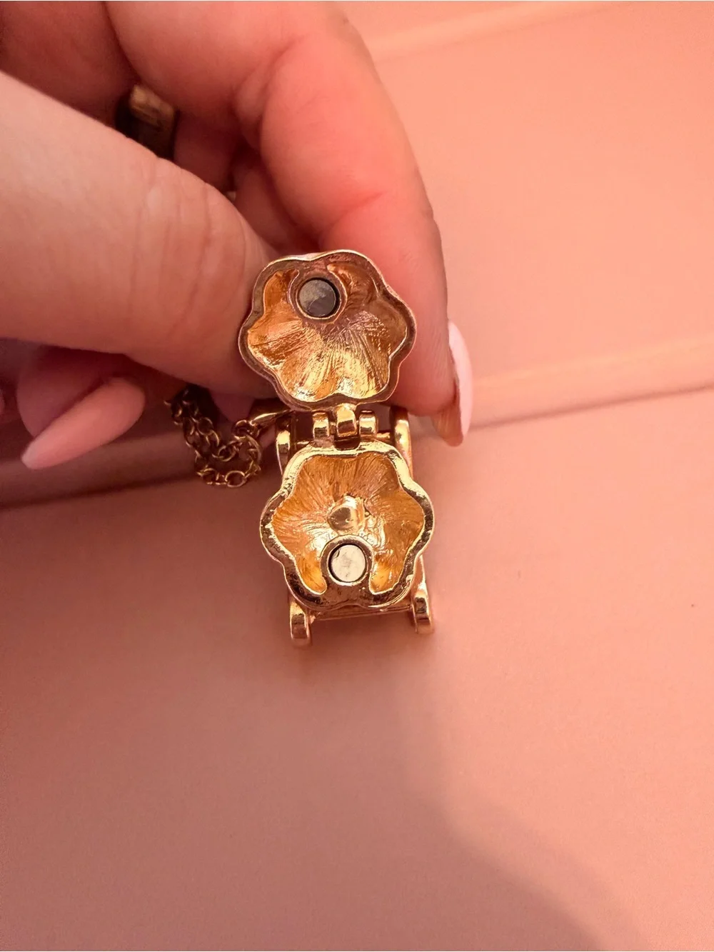 Disney Gold and Cream Pumpkin Carriage Necklace Never Worn